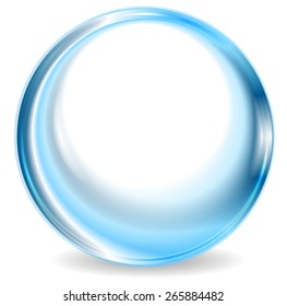 Blue abstract circle shape design. Vector background