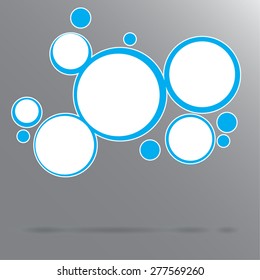 Blue abstract circle speech