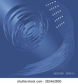 Blue abstract circles