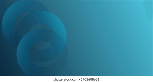 Blue Abstract Circles Background With Gradient For Modern Design And Calm, Professional Mood