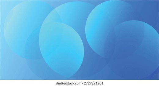 Fundo De Círculos Abstratos Azuis Com Gradiente Suave E Orbs Sobrepostas, Textura Moderna