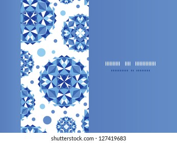 Blue abstract circles horizontal seamless pattern background