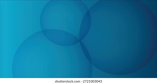 Blue Abstract Circles Overlay With Smooth Overlap And Gradient Background