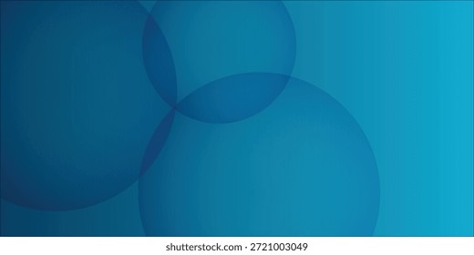 Blue Abstract Circles Overlay With Smooth Overlap And Gradient Background eps10