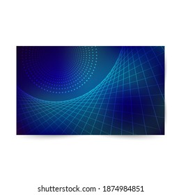 fondo de rejilla circular abstracta azul. Diseño de ilustración de vector de fondo