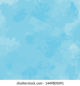 Blue abstract clouds background in watercolor style