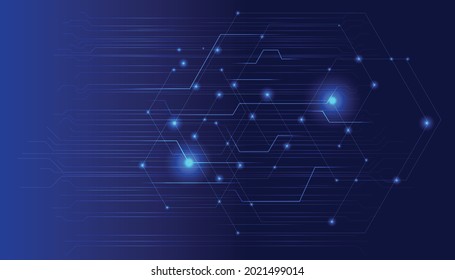 Blue abstract connect technology background