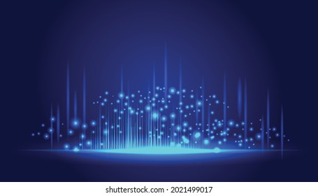 Blue abstract connect technology background