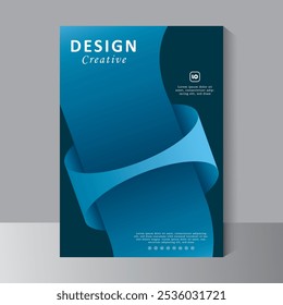 Blue abstract cover, brochure, book, flyer, poster, background, banner, annual report, presentation, poster or vertical background vector design. A4 resolution polygonal elegant design, Vector eps 10,