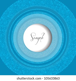 Blue abstract creative modern vector speech bubbles with circle spring pattern