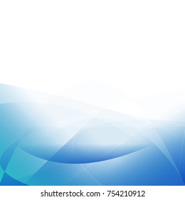 Blue abstract curve background with copy space.Modern design template for web site, digital presentation,cover and magazine. Wavy concept for brochure and space for white text. Low poly graphic design