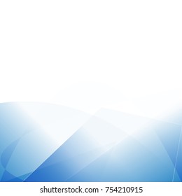 Blue abstract curve background with copy space.Modern design template for web site, digital presentation,cover and magazine. Wavy concept for brochure and space for white text. Low poly graphic design