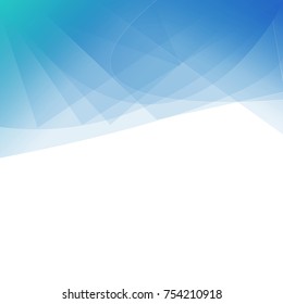Blue abstract curve background with copy space.Modern design template for web site, digital presentation,cover and magazine. Wavy concept for brochure and space for white text. Low poly graphic design