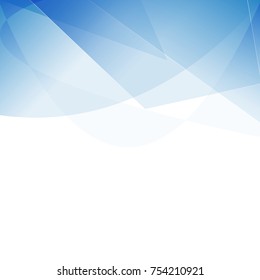 Blue abstract curve background with copy space.Modern design template for web site, digital presentation,cover and magazine. Wavy concept for brochure and space for white text. Low poly graphic design