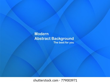 Blue abstract curve background with copy space for white text. Modern template design for cover, brochure, web banner and magazine.