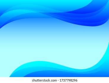 Blue abstract curve pattern background with copy space, Wave Abstract Background. For Design Flyer, Banner, Landing Page. Vector Illustration with Color Gradient