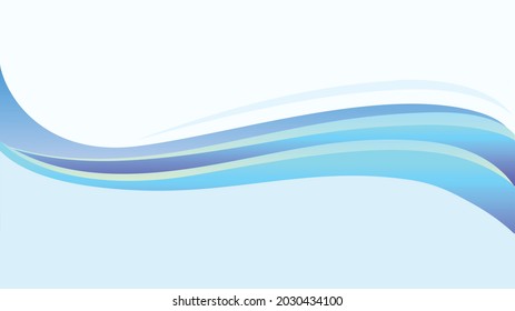 Blue abstract curve pattern background with copy space, Wave Abstract Background. For Design Flyer, Banner, Landing Page. Vector Illustration with Color Gradient.