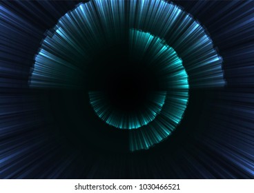 blue abstract curve shell template, radar digital overlap layer line, technology background, vector illustration