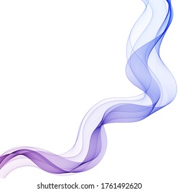 Blue abstract curve. Vector wave. Working background. Magazine, brochure, freshness, sky, water, river, sea. ocean.wave with meshes