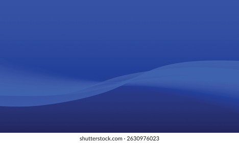 Blue abstract curve and wave background