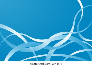 Blue Abstract Curves