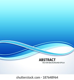 Blue abstract curves background vector