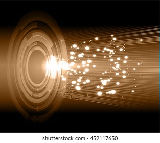 blue abstract cyber future technology concept background, vector illustration, circuit, binary code, eye
