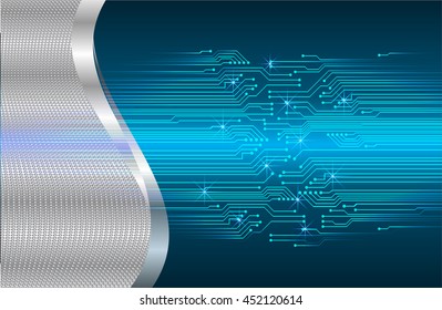 blue abstract cyber future technology concept background, vector illustration, circuit, binary code