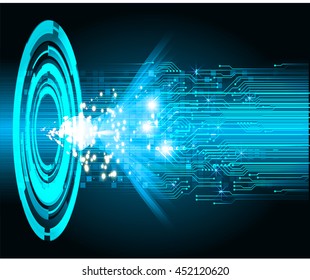 blue abstract cyber future technology concept background, vector illustration, circuit, binary code