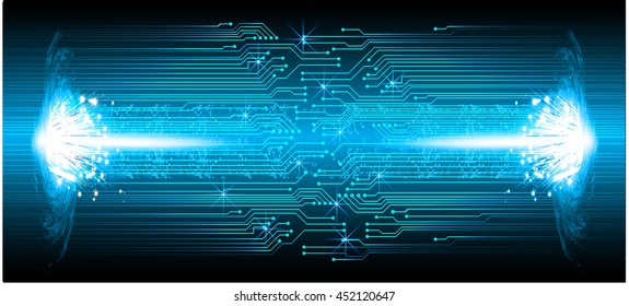 blue abstract cyber future technology concept background, vector illustration, circuit, binary code