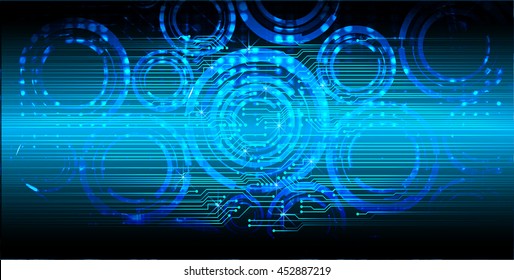 blue abstract cyber future technology concept background, vector illustration, circuit, binary code
