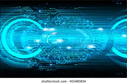 blue abstract cyber future technology concept background, vector illustration, circuit, binary code