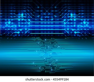blue abstract cyber future technology concept background, vector illustration, circuit, binary code