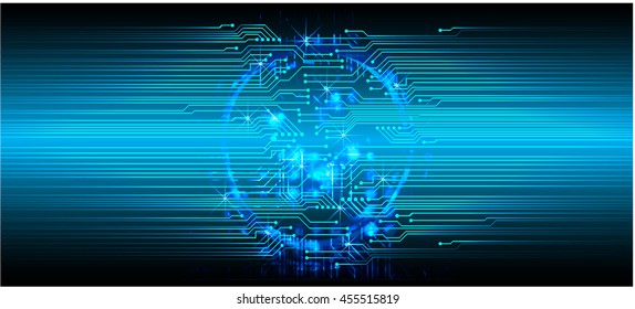 blue abstract cyber future technology concept background, vector illustration, circuit, binary code