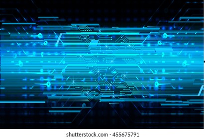 blue abstract cyber future technology concept background, vector illustration, circuit, binary code
