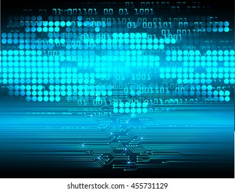 blue abstract cyber future technology concept background, illustration, circuit, binary code