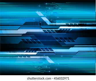 blue abstract cyber future technology concept background, illustration, circuit, binary code, vector