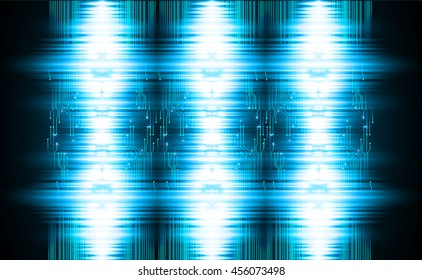 blue abstract cyber future technology concept background, illustration, circuit, binary code, sound wave vector