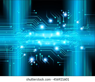 blue abstract cyber future technology concept background, illustration, circuit, binary code. vector