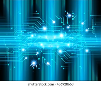 blue abstract cyber future technology concept background, illustration, circuit, binary code. vector