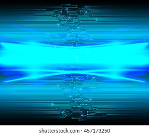 blue abstract cyber future technology concept background, illustration, circuit, binary code.