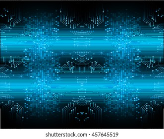 blue abstract cyber future technology concept background, illustration, circuit, binary code.