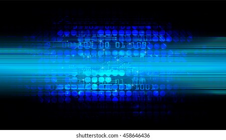 blue abstract cyber future technology concept background, illustration, circuit, binary code.