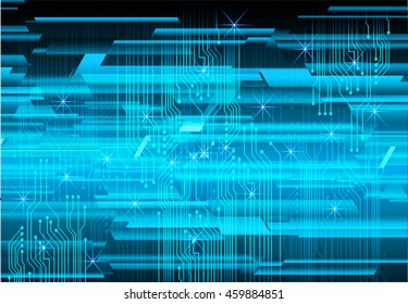 blue abstract cyber future technology concept background, illustration, circuit, binary code. vector. move motion speed