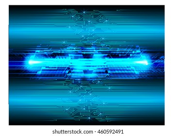 blue abstract cyber future technology concept background, illustration, circuit, binary code. move motion speed