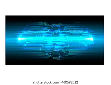 blue abstract cyber future technology concept background, illustration, circuit, binary code. move motion speed