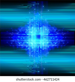 blue abstract cyber future technology concept background, illustration, circuit, binary code. move motion speed. vector. sci-fi