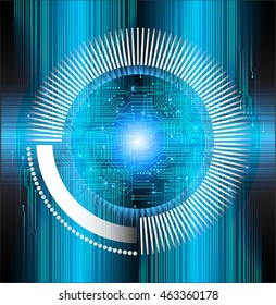 blue abstract cyber future technology concept background, illustration, circuit, binary code. move motion speed. vector