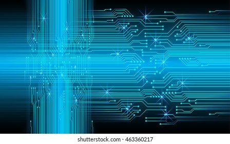 blue abstract cyber future technology concept background, illustration, circuit, binary code. move motion speed. vector