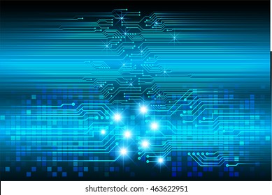blue abstract cyber future technology concept background, illustration, circuit, binary code. move motion speed. vector. sci-fi